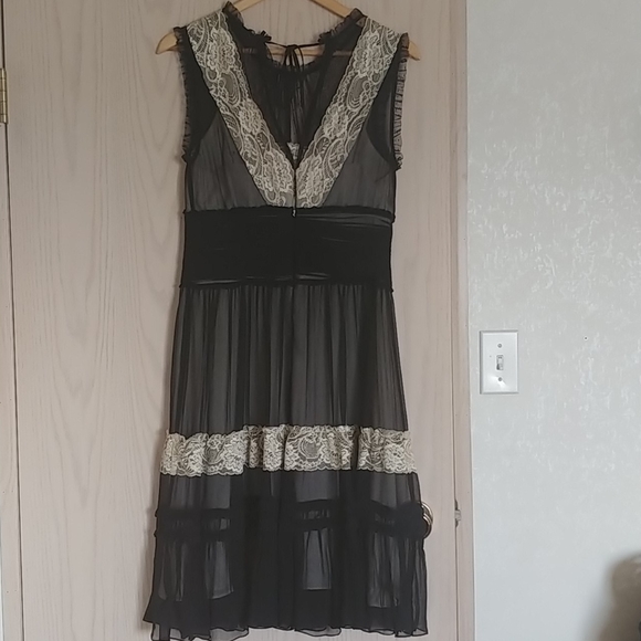 BCBGMaxaria Silk Lace Dress - Picture 2 of 5